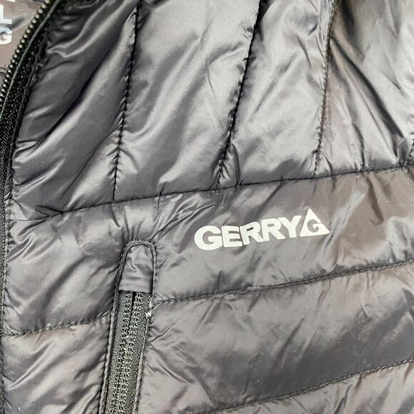 Gerry Mens Puffer Jacket XL Black Quilted With Zip Pockets & High Collar - Picture 5 of 9